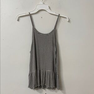 American Eagle Outfitters Black and White Striped Camisole